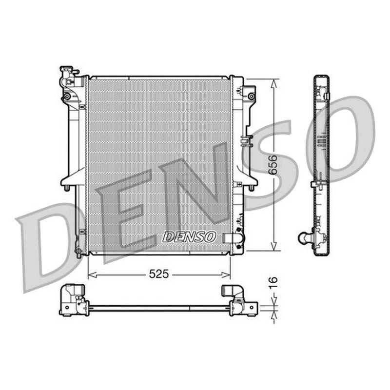 Denso Engine Radiator fits Mitsubishi L200 / Triton 2005-2015 2.5