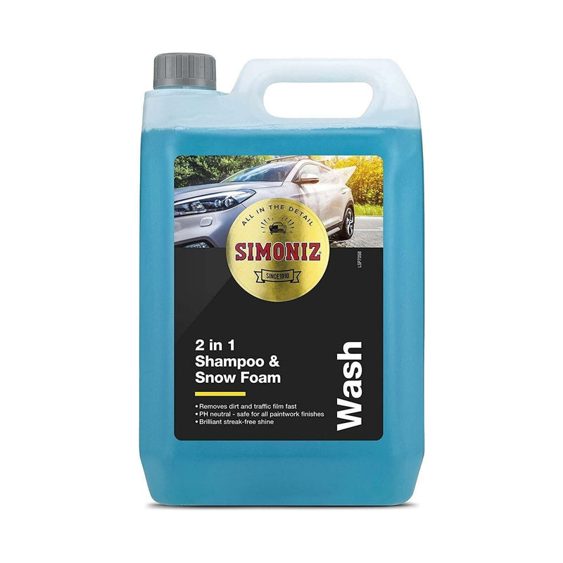 4x Simoniz Car Shampoo & Snow Foam Removes Dirt Streak-Free Cleaner 5L Simoniz  - Dynamic Drive
