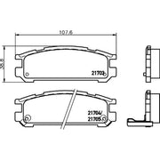 Mintex Rear Brake Pad Set fits Subaru Impreza 1992-2000 1.6 1.8 2.0