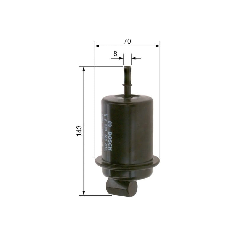 Bosch Fuel Filter Element fits Hyundai Amica / Atoz 2003-2010 1.1