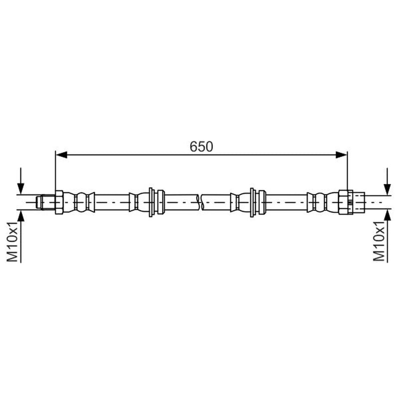 Bosch Brake Hydraulic Hose Line Rear fits BMW Z4 Roadster 2009-2016