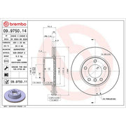 Brembo Front Brake Internally Vented Discs & Pads fits BMW 1 2004-2011