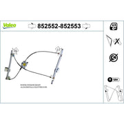 Valeo Electric Window Regulator Lifter Left Front 852552