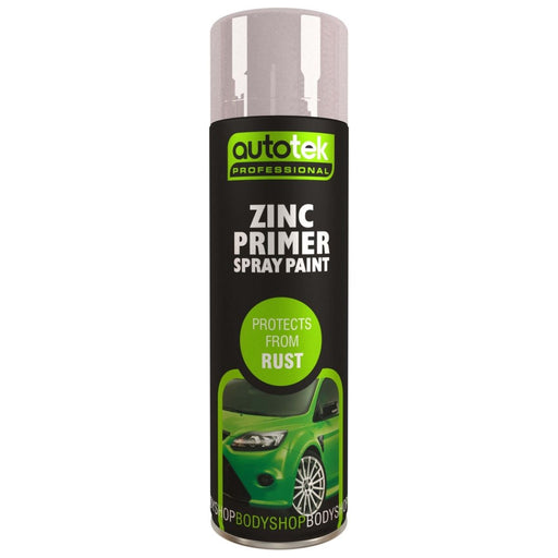 Autotek Zinc Grey Primer 500ml For Metal Bodywork & Alloy Wheel Paint Spray - image 1