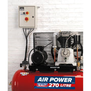 Sealey Air Compressor 270L Belt Drive 10hp 3ph 2-Stage with Cast Cylinders Sealey - Dynamic Drive