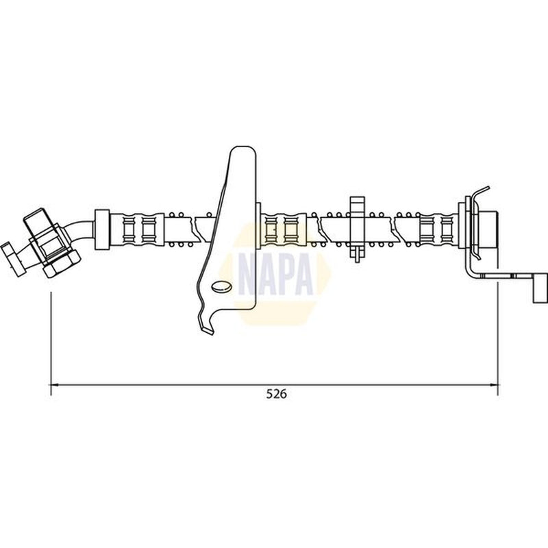 NAPA Brake Hydraulic Hose Line Front Right fits Land Rover Discovery 1998-2004
