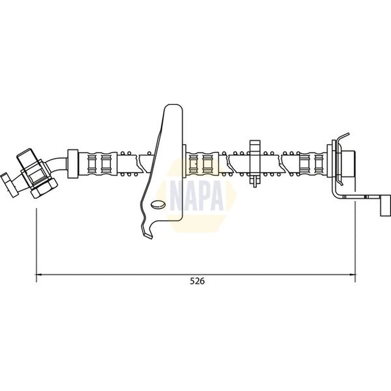 NAPA Brake Hydraulic Hose Line Lower NBH1296