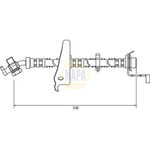 NAPA Brake Hydraulic Hose Line Lower NBH1296
