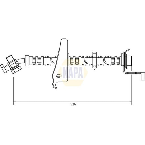 NAPA Brake Hydraulic Hose Line Front Right fits Land Rover Discovery 1998-2004