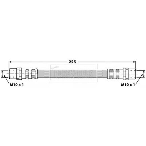Borg & Beck Brake Hydraulic Hose Line inner BBH6629
