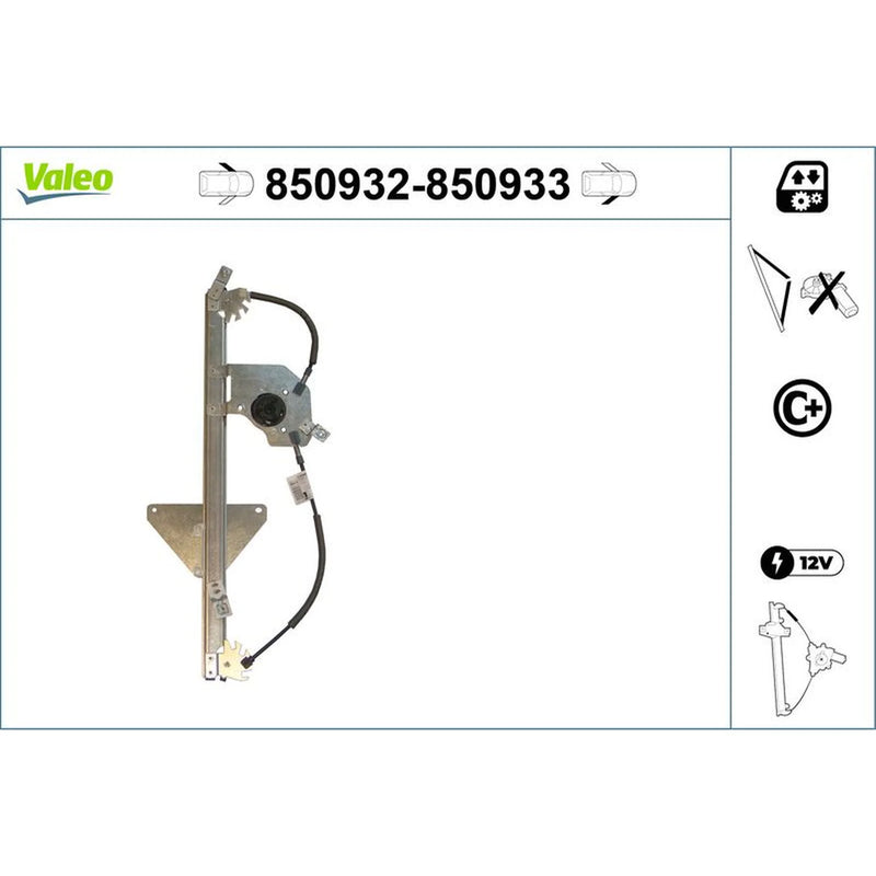 Valeo Electric Window Regulator Lifter Left Front 850932