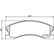 Mintex Front Brake Pad Set fits Jeep Grand Cherokee 1999-2005 2.7 3.1 4.0 4.7