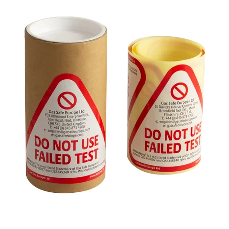 GAS Safe Failed Test Sticker Roll - 50 Stickers for Safety