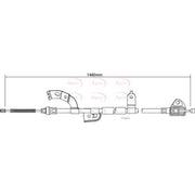 Apec Handbrake Cable Right Rear fits Citroën C1 2005-2014 1.0