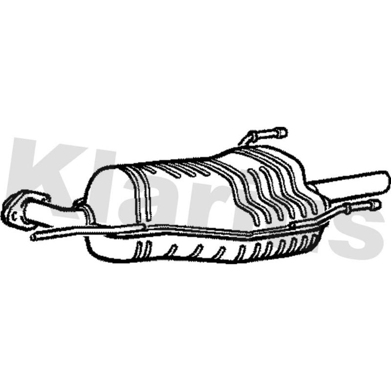 Klarius Box With Tail Pipe Rear fits Opel Astra G 1999-2005 2.0
