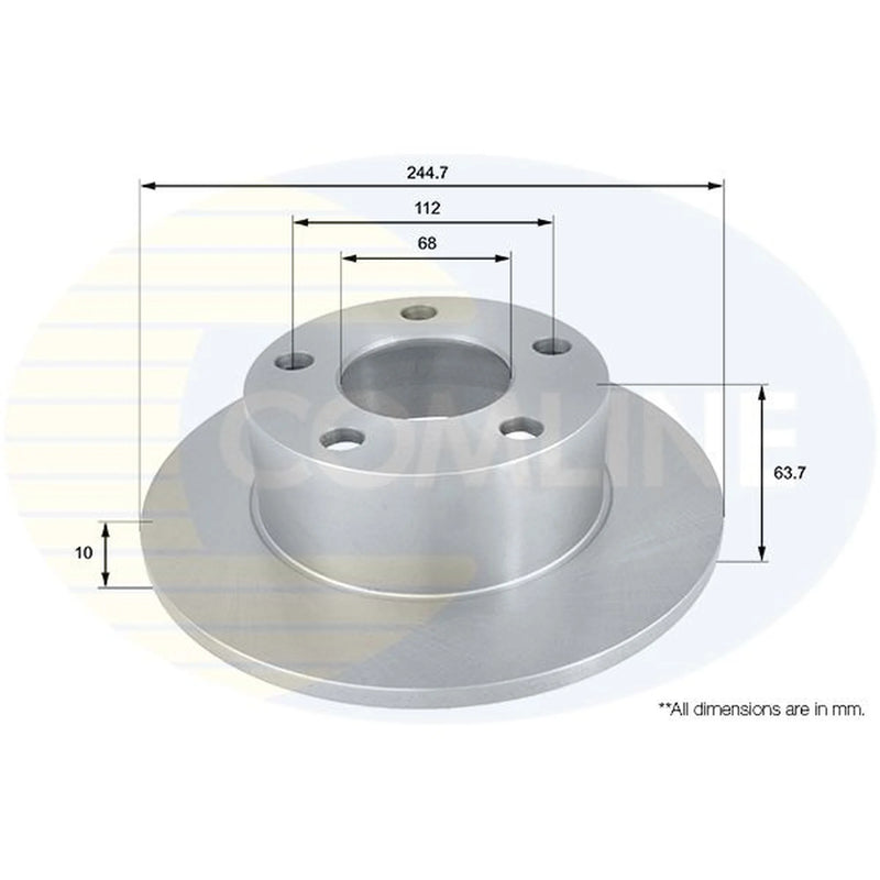 Comline Front & Rear Brake Discs & Pads fits Audi A6 C4 1994-1997