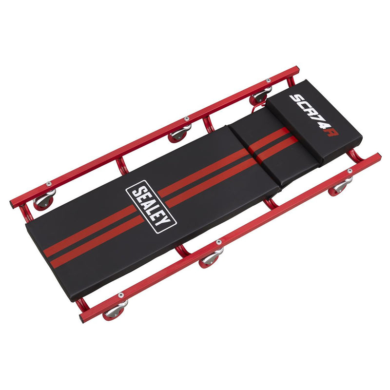 Sealey Creeper 40" with Steel Frame 6 Wheels & Adjustable Headrest Deluxe Americ Sealey - Dynamic Drive