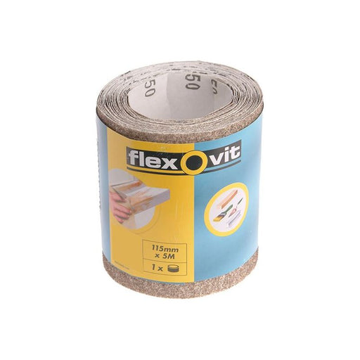 Flexovit General Purpose Sanding Roll 115mm x 5m Medium 120G Flexovit - Dynamic Drive