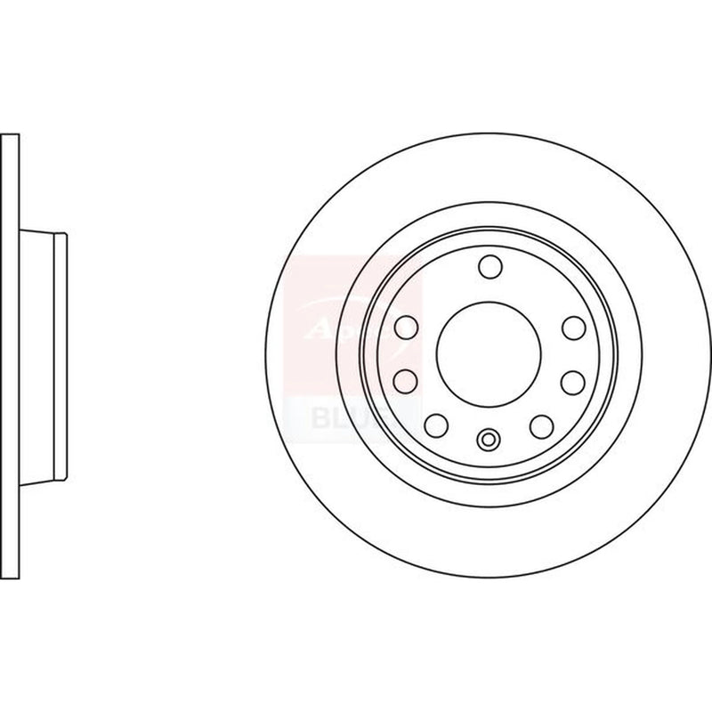 Apec 2 x Solid Rear Brake Discs SDK6613-x2