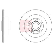 Apec 2 x Solid Brake Discs fits Renault Grand Scénic III 2009-2016 2.0