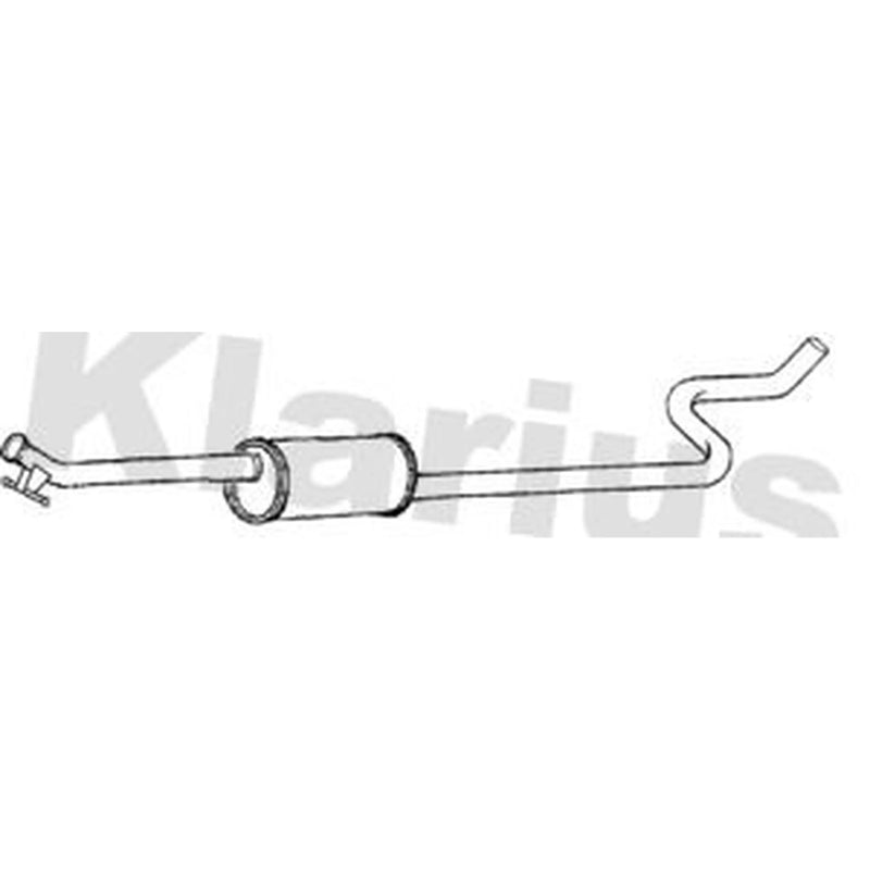 Klarius Box With Centre Pipe Centre fits Citroën C4 Picasso II 2013-2018 1.6