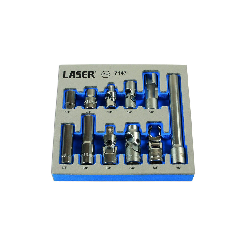 Laser Master Socket Set 10mm 11pc 7147 Laser - Dynamic Drive
