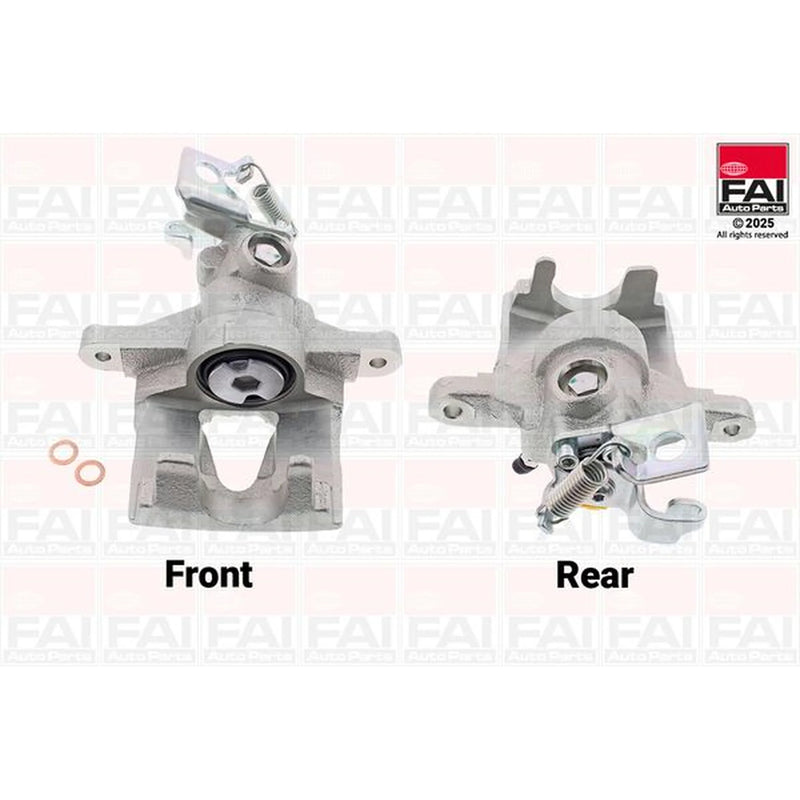 FAI Brake Caliper Assembly Rear Left fits Ford Mondeo 2000-2007 1.8 2.0 2.5