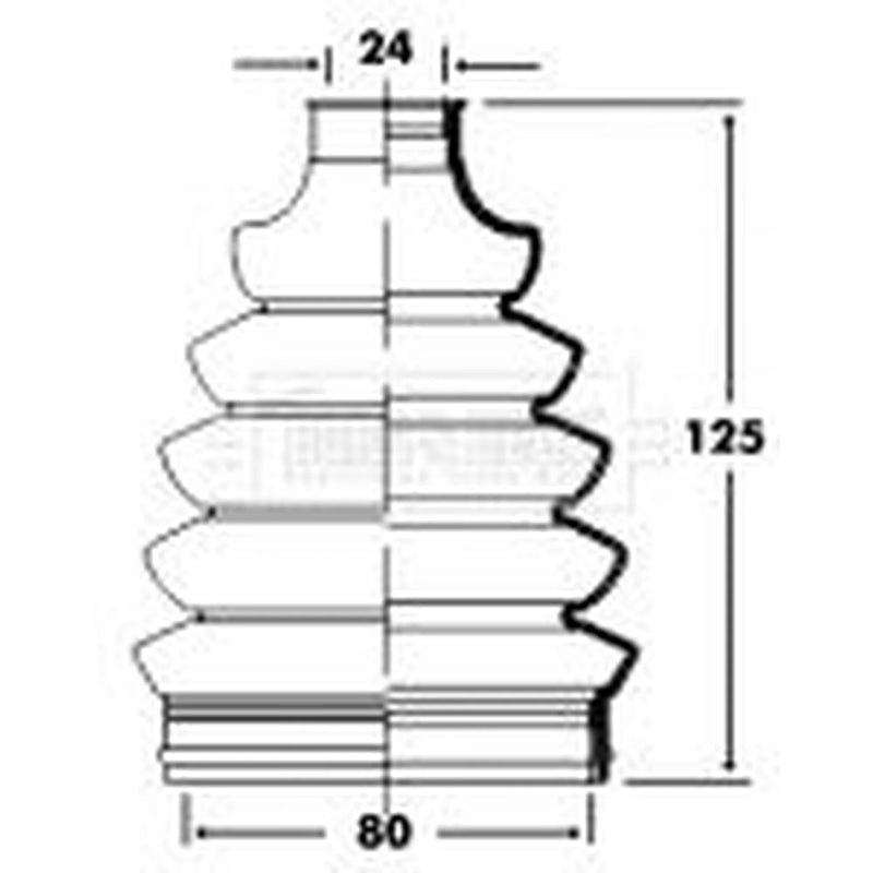 Borg & Beck Drive Shaft Bellow Kit Wheel Side Thermoplast BCB2364