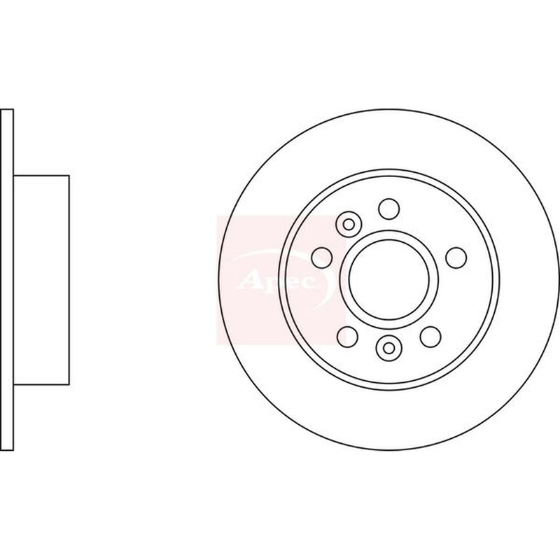 Apec Rear Brake Solid Discs & Pads fits Renault Espace 1996-2002 2.0 2.2 3.0