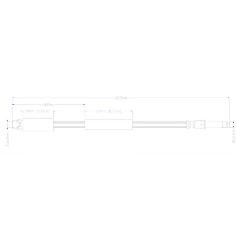 Juratek Brake Hydraulic Hose Line Rear fits Mercedes-Benz Sprinter 4,6-T