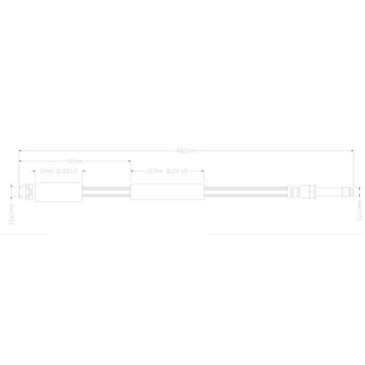 Juratek Brake Hydraulic Hose Line Rear fits Mercedes-Benz Sprinter 4,6-T