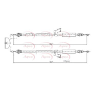 Apec Handbrake Cable Right Rear CAB1620