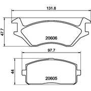 Mintex Front Brake Pad Set fits Toyota Starlet 1978-1989 1.0 1.2 1.3 1.5