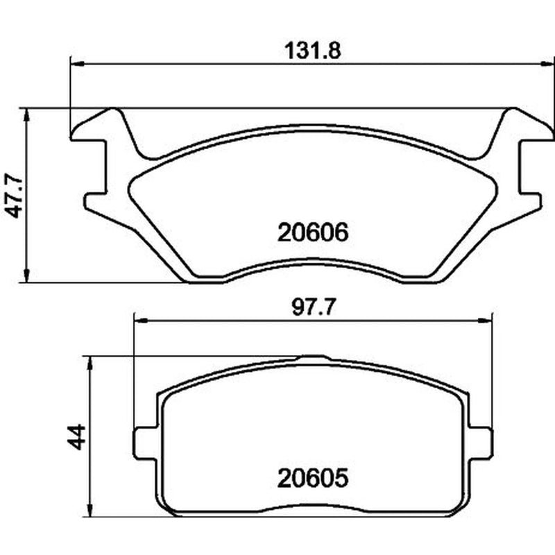 Mintex Front Brake Pad Set fits Toyota Starlet 1978-1989 1.0 1.2 1.3 1.5