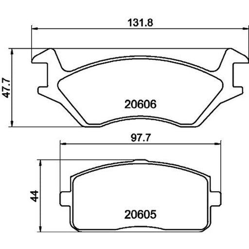 Mintex Front Brake Pad Set fits Toyota Starlet 1978-1989 1.0 1.2 1.3 1.5