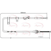 Apec Handbrake Cable Left Rear fits Land Rover Freelander I 1998-2006 1.8 2.0