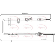Apec Handbrake Cable Left Rear CAB1265