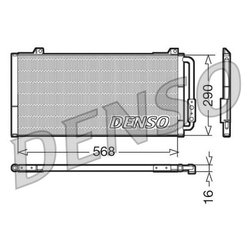 Denso Air Conditioning Condenser fits Maserati Ghibli III 2013 on 3.0