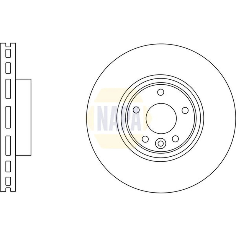 NAPA 2 x Vented Front Brake Discs NBD5671-x2