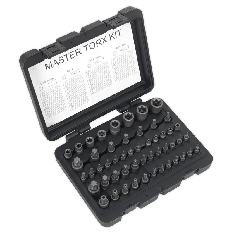 Sealey TRX-Star* Master Socket Set 52pc 1/4" 3/8" & 1/2"Sq Drive AK6199 Sealey - Dynamic Drive