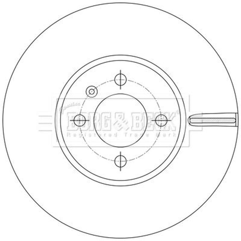 Borg & Beck 2 x Vented Front Brake Discs BBD5599
