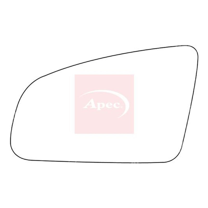 Apec Exterior Wing Mirror Glass Left fits Audi A3 2003-2013 1.6 1.9 2.0 3.2