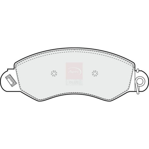 Apec Front Brake Pad Set fits Ldv Maxus 2005-2009 2.5