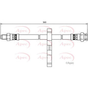 Apec Brake Hydraulic Hose Line Rear Right fits Citroën Relay I 1994-2002 1.9 2.5