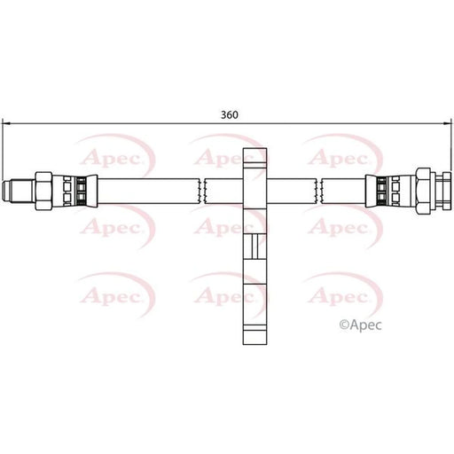 Apec Brake Hydraulic Hose Line Rear Right HOS3970