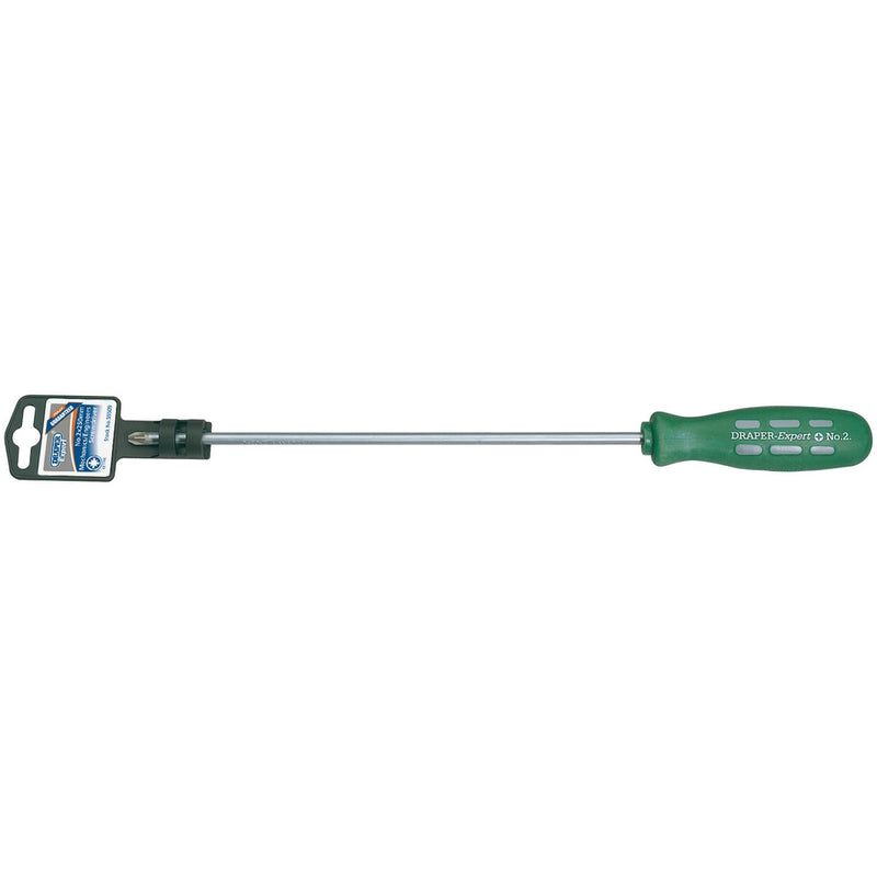 Draper Long Reach Mechanic's/Engineers PZ Type Screwdriver, No.2 x 250mm 55509 Draper - Dynamic Drive