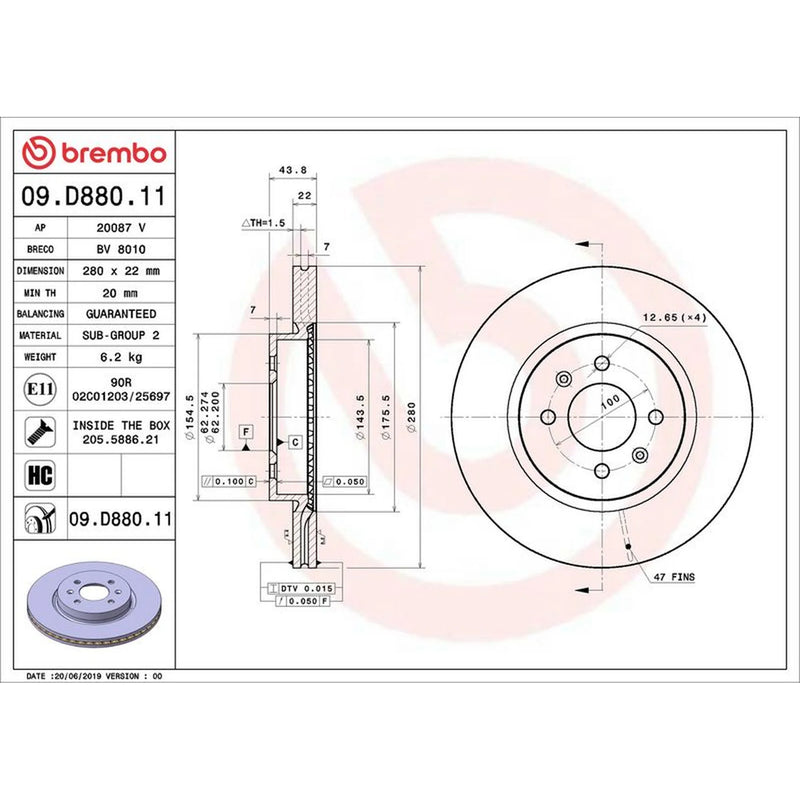 Brembo Front & Rear Brake Discs & Pads fits Hyundai I20 III 2020 on 1.0