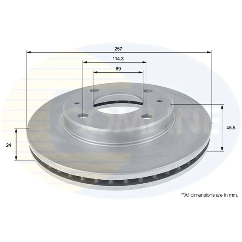 Comline Front Brake Discs & Pads fits Kia Magentis I 2001-2005 2.0 2.5