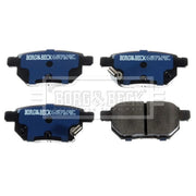 Borg & Beck Rear Brake Solid Discs & Pads fits Toyota Prius Plus 2011 on 1.8