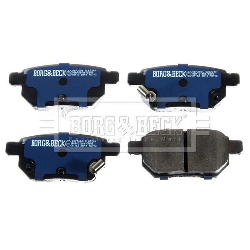 Borg & Beck Rear Brake Solid Discs & Pads fits Toyota Prius Plus 2011 on 1.8